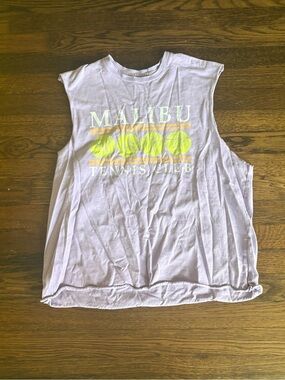 Malibu tennis club purple tank